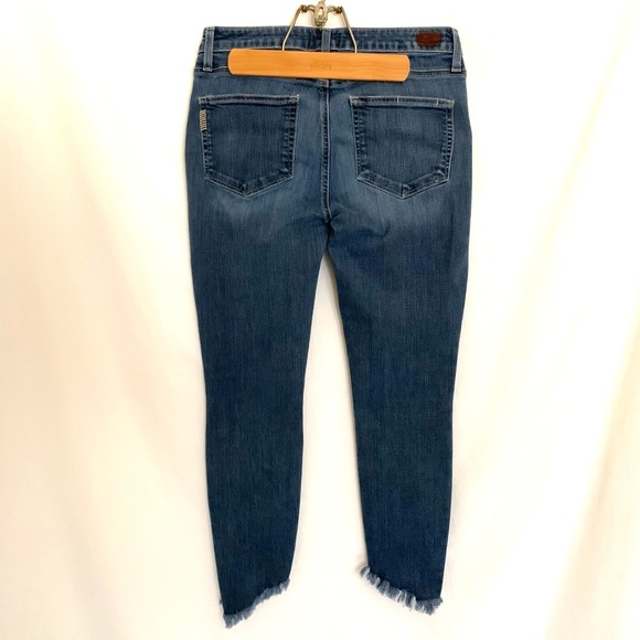 PAIGE Women’s Verdugo Ankle Cropped Skinny Lived In Frayed Hem Jeans Size 30 - Picture 4 of 9